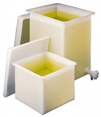 Bel-Art - 5 Gallon Natural Rectangular Polyethylene Tank - 10" High x 11" Diam - Caliber Tooling