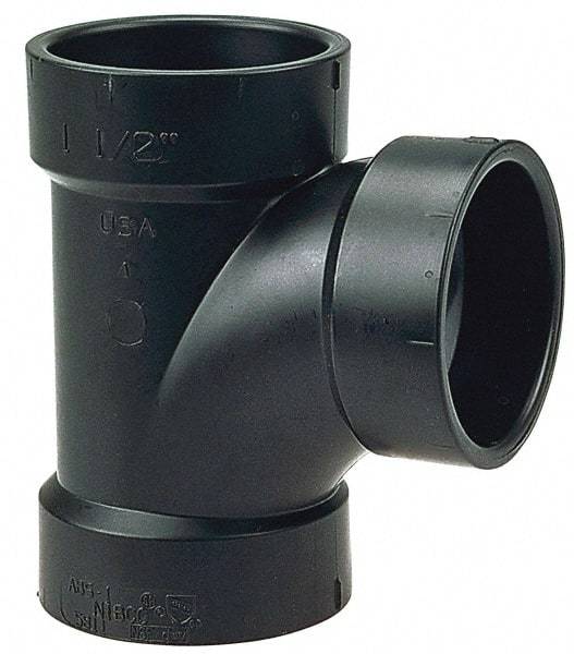 NIBCO - 6 x 6 x 4", ABS Drain, Waste & Vent Pipe Sanitary Tee - Hub x Hub x Hub - Caliber Tooling