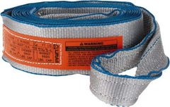 Lift-All - 16' Long x 3" Wide, 4,800 Lb Vertical Capacity, 1 Ply, Polyester Web Sling - 3,800 Lb Choker Capacity, Silver (Color) - Caliber Tooling