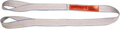 Lift-All - 10' Long x 3" Wide, 4,800 Lb Vertical Capacity, 1 Ply, Polyester Web Sling - 3,800 Lb Choker Capacity, Silver (Color) - Caliber Tooling