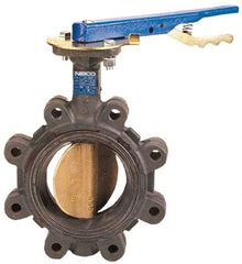 NIBCO - 5" Pipe, Lug Butterfly Valve - Lever Handle, Ductile Iron Body, EPDM Seat, 200 WOG, Aluminum Bronze Disc, Stainless Steel Stem - Caliber Tooling