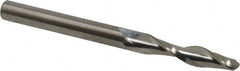 Onsrud - 1/4" Cutting Diam x 1-1/8" Length of Cut, 2 Flute, Upcut Spiral Router Bit - Uncoated, Right Hand Cut, Solid Carbide, 3" OAL x 1/4" Shank Diam, Ball End Taper, 30° Helix Angle - Caliber Tooling