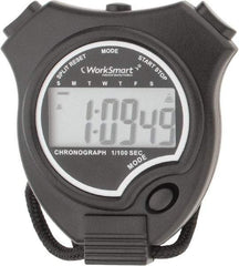 Value Collection - Digital Stopwatch with Split Counter - LR44, Back Lit, Black - Caliber Tooling