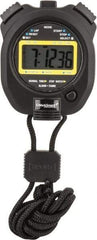 Value Collection - LCD Digital Stopwatch with Split Counter - 4 Functions, 1/100 Sec Resolution, Black - Caliber Tooling