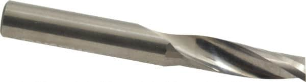 Onsrud - 3/8" Cutting Diam x 1-1/8" Length of Cut, 1 Flute, Upcut Spiral Router Bit - Uncoated, Right Hand Cut, Solid Carbide, 3" OAL x 3/8" Shank Diam, Single Edge, 21° Helix Angle - Caliber Tooling