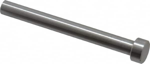 Gibraltar - 5/16" Pin Diam, 1/2" Head Diam x 1/4" Head Height, 3" OAL, Hard Core Pin - Steel, 2-3/4" Pin Length - Caliber Tooling