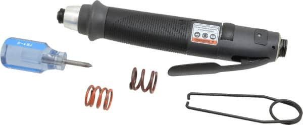 Ingersoll-Rand - 1/4" Bit Holder, 1,000 RPM, Inline Handle Air Screwdriver - 3 to 40 In/Lb Torque, 16 CFM - Caliber Tooling