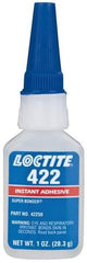 Loctite - 1 oz Bottle Clear Instant Adhesive - Series 422, 30 sec Working Time, 24 hr Full Cure Time, Bonds to Metal, Plastic & Rubber - Caliber Tooling