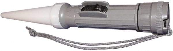 Fulton - White Industrial/Tactical Flashlight - Gray Plastic Body, 2 D Batteries Not Included - Caliber Tooling