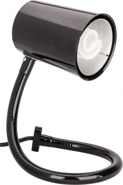 Made in USA - 24 Inch, Gooseneck, Direct Mounted, Compact Fluorescent, Black, General Purpose Task Light - 23 Watt, Nonmagnifying - Caliber Tooling