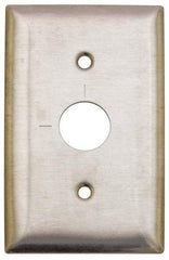 Hubbell Wiring Device-Kellems - 1 Gang, 2-7/8 Inch Long, Switch Plate - Barrel Key Switch, Gray, Stainless Steel - Caliber Tooling