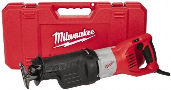 Milwaukee Tool - 2,800 Strokes per Minute, 1-1/4 Inch Stroke Length, Electric Reciprocating Saw - 120 Volts, 15 Amps, 1 Blade - Caliber Tooling