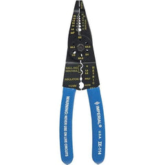 Imperial - 10 to 22 AWG Capacity Wire Stripper/Cutter/Crimper - 7-1/2" OAL, Hardened Steel with Cushion Grip Handle - Caliber Tooling