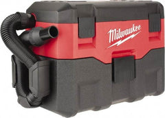 Milwaukee Tool - 2 Gal Plastic Tank, Battery Powered Portable Wet/Dry Vacuum - 18 Volt, 6' Hose Fitting, Cordless, Cleanstream Washable Wet/Dry, Accessories Included - Caliber Tooling