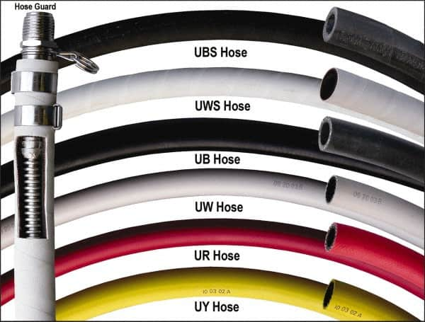 SuperKlean - 3/4" ID x 1.14" OD, 300 Working psi, Yellow Nitrile Washdown Hose - 50' Long, 32 to 200°F - Caliber Tooling