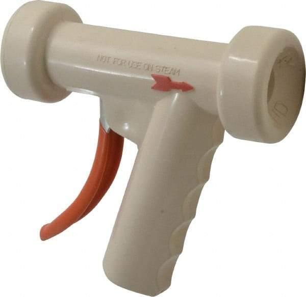 SuperKlean - Insulated, Aluminum Pistol Grip Spray Nozzle for 1/2" Pipe - White, 1/2 NPT - Caliber Tooling