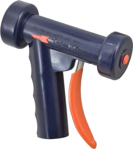 SuperKlean - Insulated, Brass Pistol Grip Spray Nozzle for 1/2" Pipe - Dark Blue, 1/2 NPT - Caliber Tooling