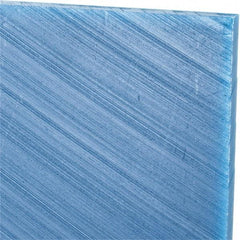 Made in USA - 1/4" Thick x 12" Wide x 1' Long, Polyethylene (UHMW) Sheet - Blue, Glass-Filled Grade - Caliber Tooling