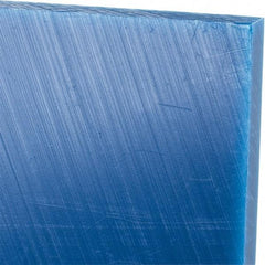 Made in USA - 3/8" Thick x 12" Wide x 1' Long, Polyethylene (UHMW) Sheet - Blue, Glass-Filled Grade - Caliber Tooling