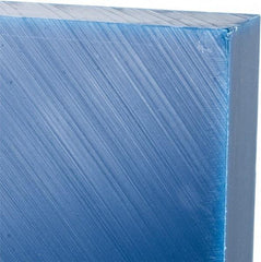 Made in USA - 1" Thick x 12" Wide x 1' Long, Polyethylene (UHMW) Sheet - Blue, Glass-Filled Grade - Caliber Tooling