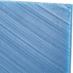 Made in USA - 1/4" Thick x 12" Wide x 3' Long, Polyethylene (UHMW) Sheet - Blue, Glass-Filled Grade - Caliber Tooling