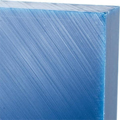 Made in USA - 1" Thick x 24" Wide x 4' Long, Polyethylene (UHMW) Sheet - Blue, Glass-Filled Grade - Caliber Tooling