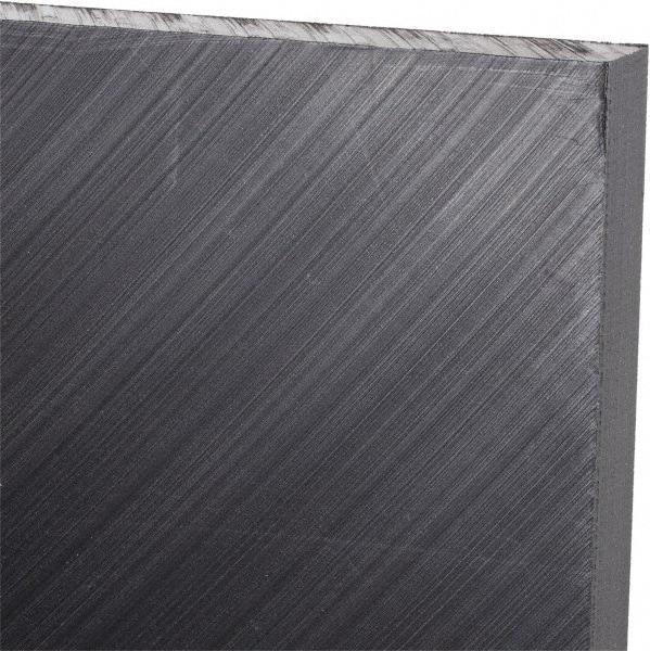 Made in USA - 3/8" Thick x 12" Wide x 1' Long, Polyethylene (UHMW) Sheet - Black, Antistatic Grade - Caliber Tooling