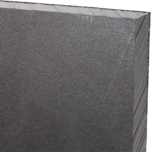 Made in USA - 1/2" Thick x 12" Wide x 1' Long, Polyethylene (UHMW) Sheet - Black, Antistatic Grade - Caliber Tooling