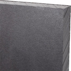 Made in USA - 1/2" Thick x 12" Wide x 2' Long, Polyethylene (UHMW) Sheet - Black, Antistatic Grade - Caliber Tooling