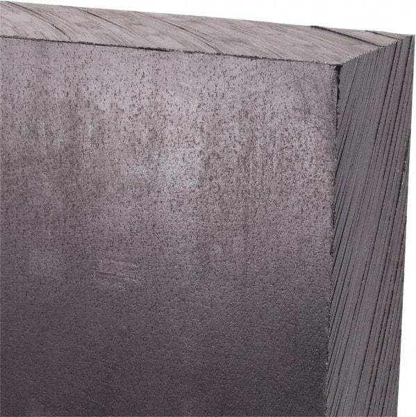 Made in USA - 1-1/2" Thick x 12" Wide x 2' Long, Polyethylene (UHMW) Sheet - Black, Antistatic Grade - Caliber Tooling