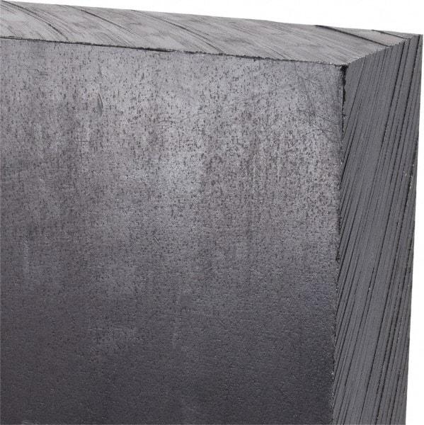 Made in USA - 1-1/2" Thick x 24" Wide x 2' Long, Polyethylene (UHMW) Sheet - Black, Antistatic Grade - Caliber Tooling