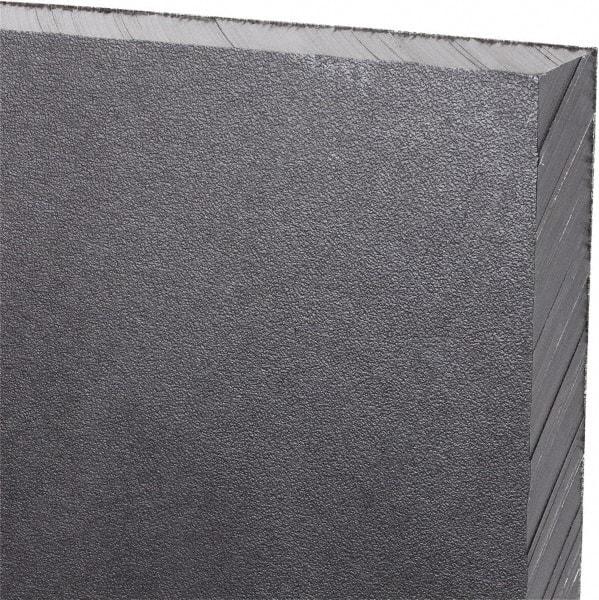 Made in USA - 1/2" Thick x 48" Wide x 5' Long, Polyethylene (UHMW) Sheet - Black, Antistatic Grade - Caliber Tooling