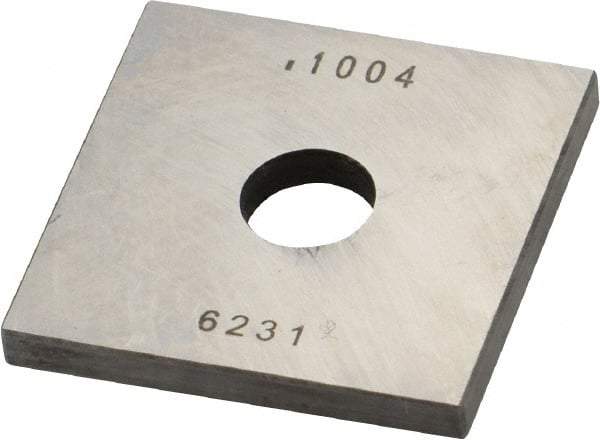 Value Collection - 0.1004" Square Steel Gage Block - Accuracy Grade 0, Includes NIST Traceability Certification - Caliber Tooling