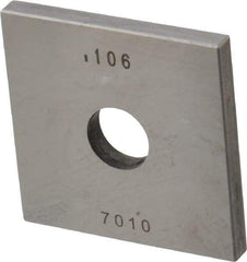 Value Collection - 0.106" Square Steel Gage Block - Accuracy Grade 0, Includes NIST Traceability Certification - Caliber Tooling