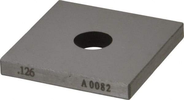 Value Collection - 0.126" Square Steel Gage Block - Accuracy Grade 0, Includes NIST Traceability Certification - Caliber Tooling