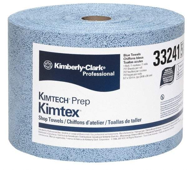 Kimtech - Dry Clean Room/Lab/Critical Task Wipes - Jumbo Roll, 13-3/8" x 9-5/8" Sheet Size, Blue - Caliber Tooling