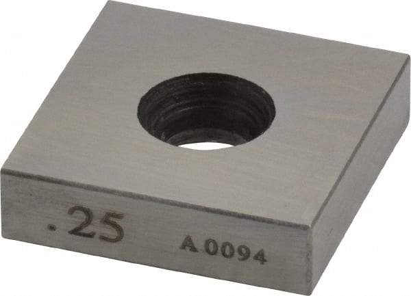 Value Collection - 0.25" Square Steel Gage Block - Accuracy Grade 0, Includes NIST Traceability Certification - Caliber Tooling