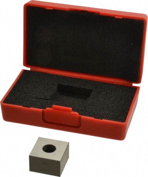 Value Collection - 0.6" Square Steel Gage Block - Accuracy Grade 0, Includes NIST Traceability Certification - Caliber Tooling