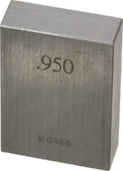 Value Collection - 0.95" Square Steel Gage Block - Accuracy Grade 0, Includes NIST Traceability Certification - Caliber Tooling