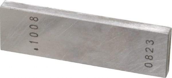 Value Collection - 0.1008" Rectangular Steel Gage Block - Accuracy Grade 0, Includes NIST Traceability Certification - Caliber Tooling