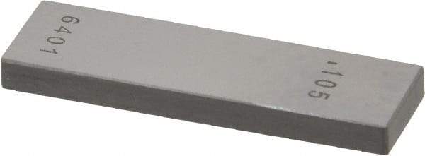 Value Collection - 0.105" Rectangular Steel Gage Block - Accuracy Grade 0, Includes NIST Traceability Certification - Caliber Tooling