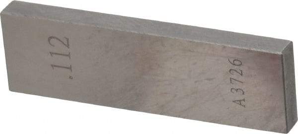 Value Collection - 0.112" Rectangular Steel Gage Block - Accuracy Grade 0, Includes NIST Traceability Certification - Caliber Tooling