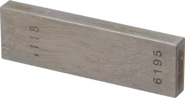 Value Collection - 0.118" Rectangular Steel Gage Block - Accuracy Grade 0, Includes NIST Traceability Certification - Caliber Tooling