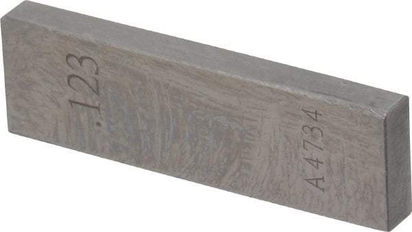 Value Collection - 0.123" Rectangular Steel Gage Block - Accuracy Grade 0, Includes NIST Traceability Certification - Caliber Tooling