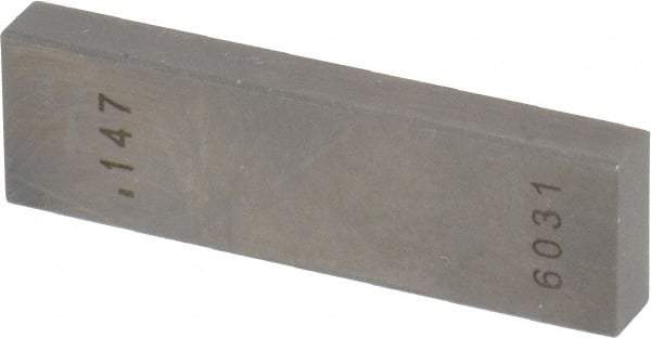 Value Collection - 0.147" Rectangular Steel Gage Block - Accuracy Grade 0, Includes NIST Traceability Certification - Caliber Tooling