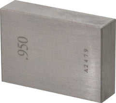 Value Collection - 0.95" Rectangular Steel Gage Block - Accuracy Grade 0, Includes NIST Traceability Certification - Caliber Tooling