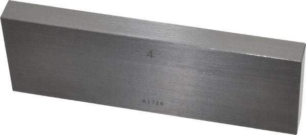 Value Collection - 4" Rectangular Steel Gage Block - Accuracy Grade 0, Includes NIST Traceability Certification - Caliber Tooling