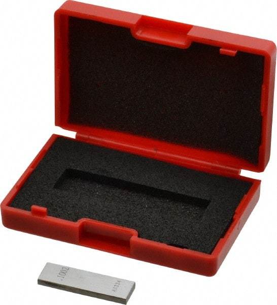 Value Collection - 0.1002" Rectangular Steel Gage Block - Accuracy Grade AS-1, Includes NIST Traceability Certification - Caliber Tooling