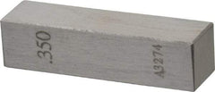 Value Collection - 0.35" Rectangular Steel Gage Block - Accuracy Grade AS-1, Includes NIST Traceability Certification - Caliber Tooling