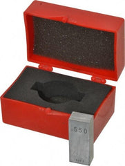 Value Collection - 0.55" Rectangular Steel Gage Block - Accuracy Grade AS-1, Includes NIST Traceability Certification - Caliber Tooling